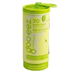 Goo-eez Throwaways Poop Bag Dispenser -
Citrus Burst (70 Bags) Lot of 6